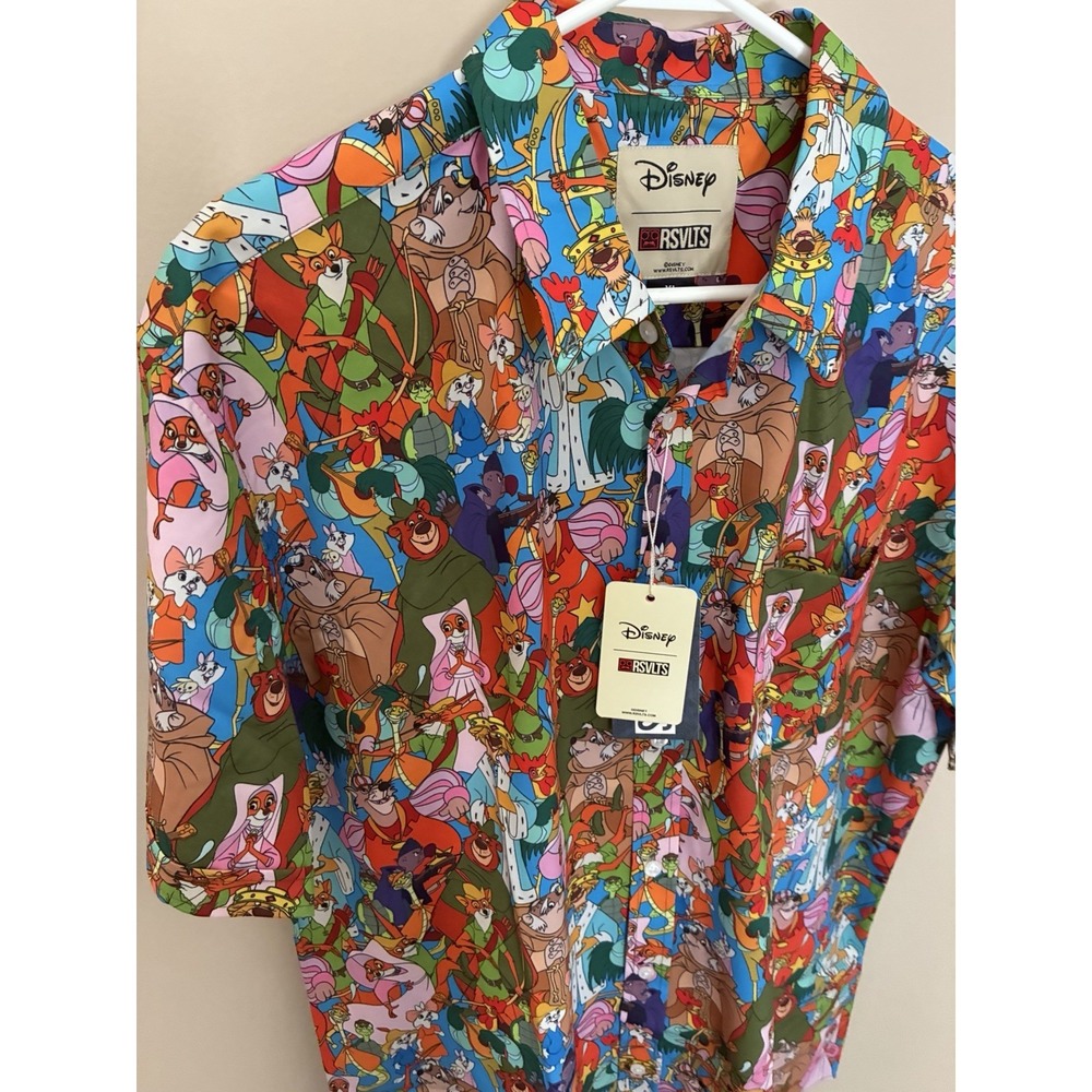 RSVLTS DISNEY ROBIN HOOD WELCOME TO NOTTINGHAM KUNUFLEX CAMP SHIRT XL - Picture 4 of 6